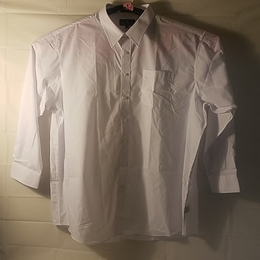 KING EDWARDS MENS WHITE TAILORED DRESS SHIRTS